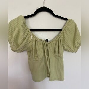 Green Forever 21 Crop Top